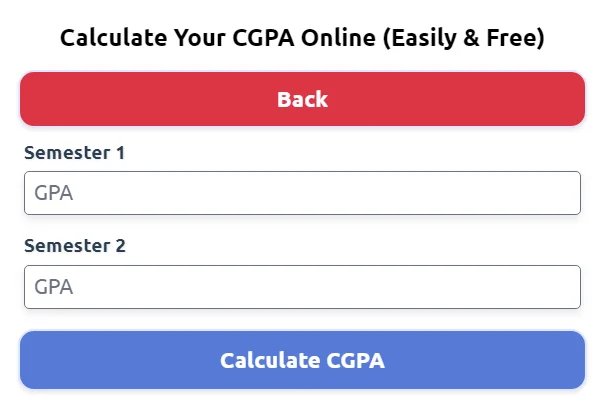 Calculate CGPA